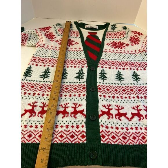 Jolly Sweaters Medium Ugly Christmas Trees Snowflakes rn#73352 unisex? - Picture 5 of 5